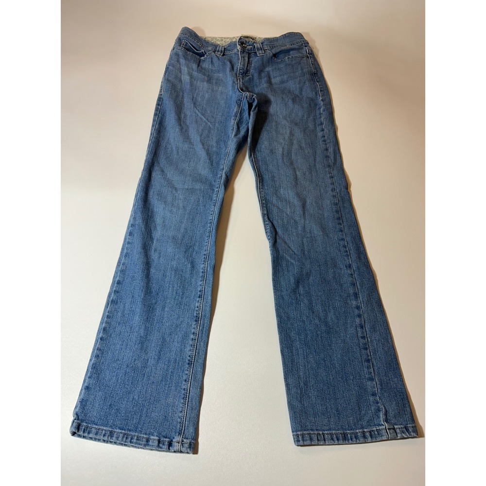 Lee Jeans Women's 6M Blue Natural Straight Leg Mid Rise Denim